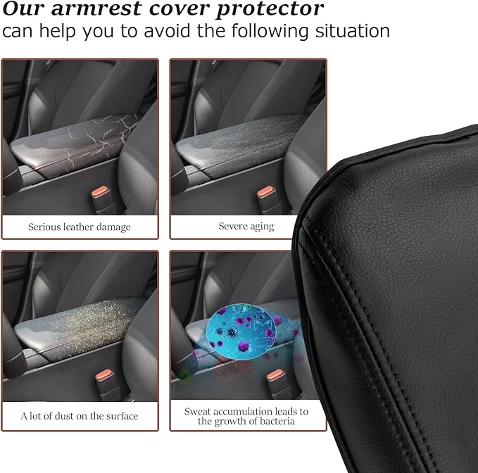 SKTU for 2019-2024 2025 2026 Mazda 3 Mazda3 Center Console Cover 2023 2024 2025 2026 Mazda3 Central Console Armrest Pad Mazda3 BP Seat Box Cover Automotive Car Center Console Soft Cushion (Black)