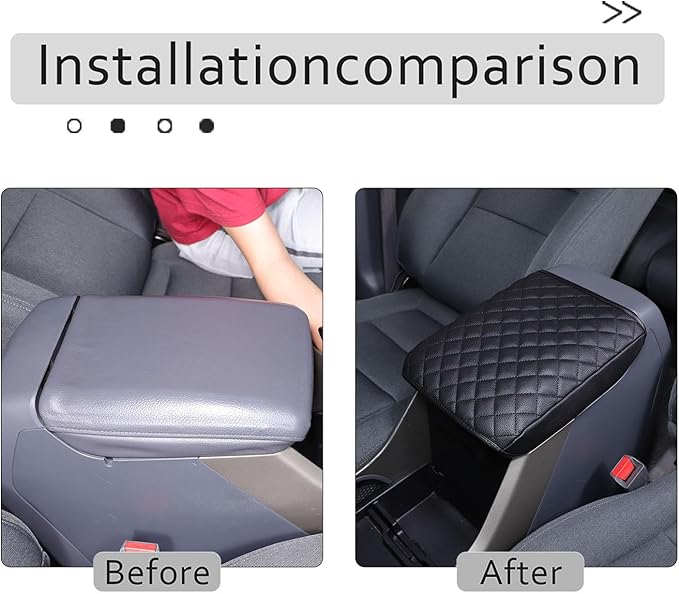 Center Console Cover Pad for Honda Pilot 2003 2004 2005 2006 2007 2008 Accessories Arm Rest Box Lid Cover Pad Armrest Seat Box Cover Car Armrest Pillow Cushion Mat Protector Leather (Black)