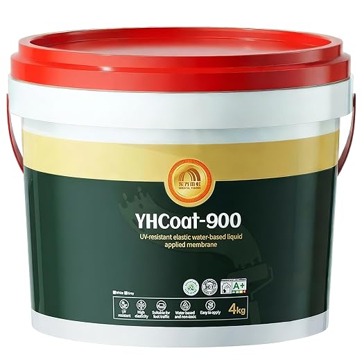 1 Gallon Gray Roof Sealant Waterproof, Elastomeric Roofing Coating Liquid Waterproofing Paint Adhesive, Solar Reflective Sealer for Outdoor Flat, Metal Roofs Leak Repair 4KG