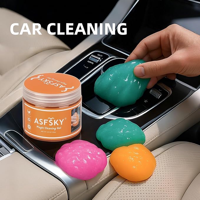 ASFSKY Car Cleaning Gel, Cleaning Putty for Car Detailing Car Slime for Cleaning Dust from Air Vents, Dashboard, Cup Holder with Cleaner Gel Dust Cleaning Gel
