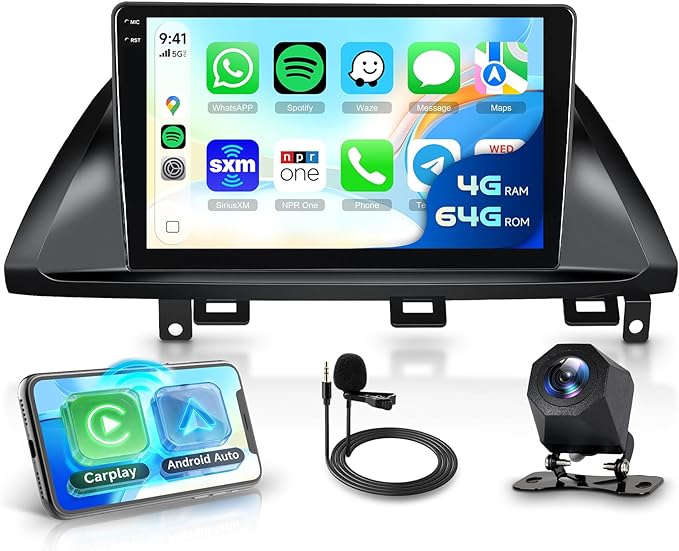 4G+64G Android 15 Car Stereo Radio for Honda Odyssey 2005-2010, Rimoody Wireless Carplay Andorid auto Mirror Link 10'' INCELL Touchscreen GPS WiFi Bluetooth 5.0 FM/RDS EQ-32 SWC Backup Camera