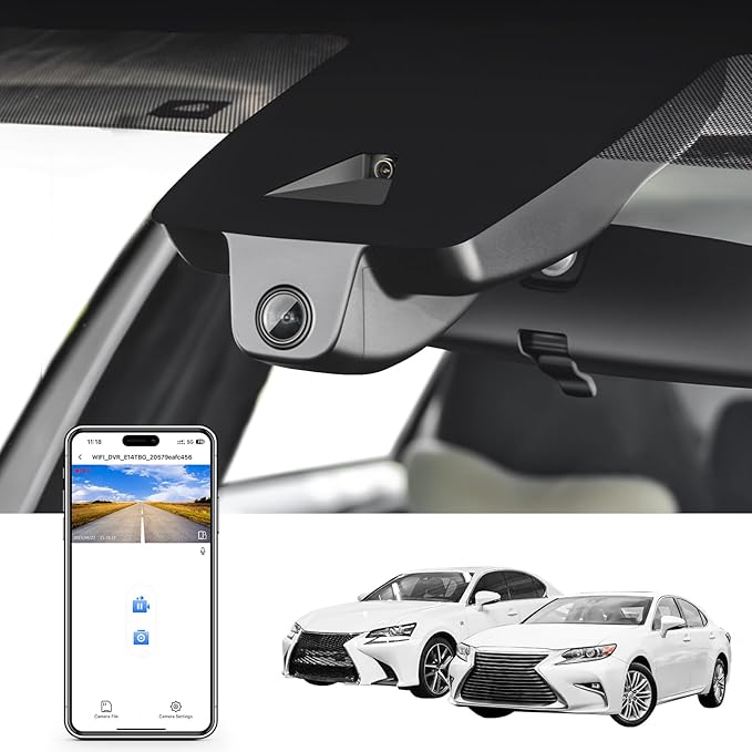 Mangoal 4K Dash Cam Custom for Lexus ES 2018 2017 2016 & Lexus GS 2016-2020(Model A),ES350 ES300h GS300 GS350 GS450h,OEM Look, UHD 2160P Video,WiFi & App,Loop Recording,64GB Card