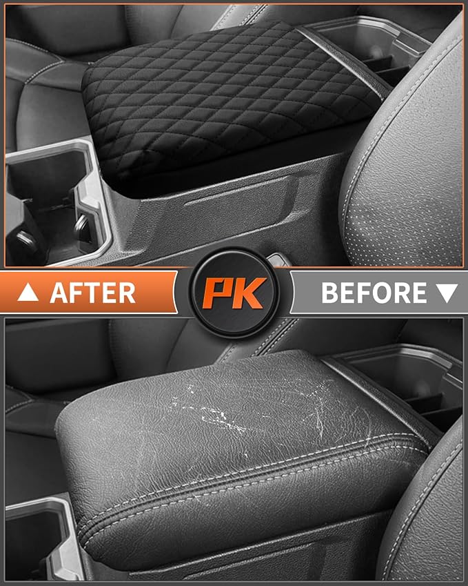 Shademax Custom for 2024 2025 Toyota Tacoma Center Console Cover Armrest Cover for Tacoma Accessories 2026 Armrest Cushion Pad Leather Middle Console Lids Cover Seat Box Protector Anti-Scratch