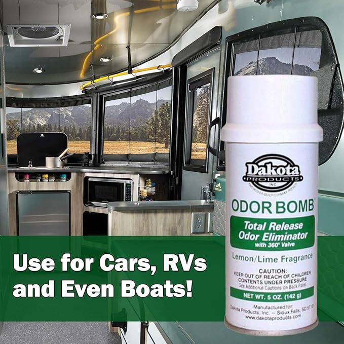 Dakota Odor Bomb Car Odor Eliminator, 5 Ounces, Eliminates Odors Better Than Car Fresheners, Leaves Refreshing Car Scent