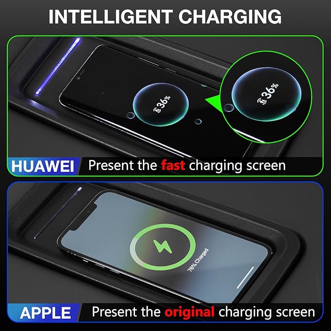 Xipoo Wireless Charger Compatible with 2015-2018 Chevy Silverado 15W Fast Charging Wireless Charger Pad Full Console Upgraded Replacement for 2015-2018 Chevy Silverado GMC Sierra Accessories