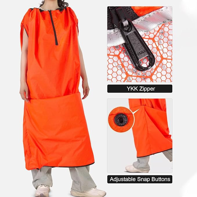 Emergency Sleeping Bag Thermal Bivvy, Lightweight Survival Sleeping Bags Thermal Bivy Sack Portable, Compact, Waterproof, Reusable for Camping, Hiking, Outdoor, Activities