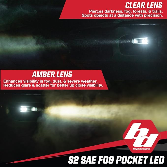 Baja Designs S2 LED SAE Fog Pocket Light Kit for Dodge Dodge Ram 2500/3500 2019+