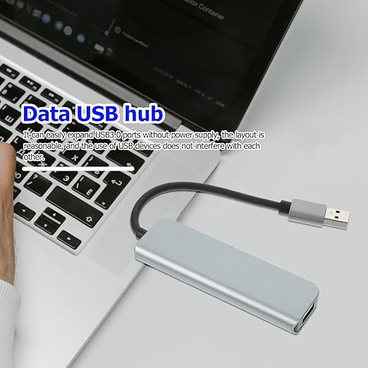 High-Speed USB Hub Expander for Laptop Computer Multiple USB Adapter for Keyboard Mouse Printer and External Drives Plug and Use Data Splitter
