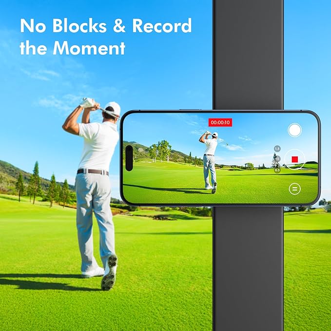 Magnetic Golf Cart Phone Holder, Phone Mount Holder Compatible with MagSafe iPhone/Galaxy/Smartphones, Golf Cart Accessories for EZGO Club Car Yamaha Icon, Gift for Men Women