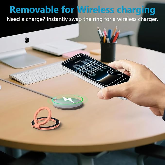 Magnetic Phone Ring Grip for MagSafe, Dual-Sided Magnetic Phone Ring Holder Mag Safe Grip Stand with Kickstand for iPhone 17e 17 16 15 14 13 Pro Max Plus Samsung Galaxy S26 Ultra S25 FE S25 S24 Ultra
