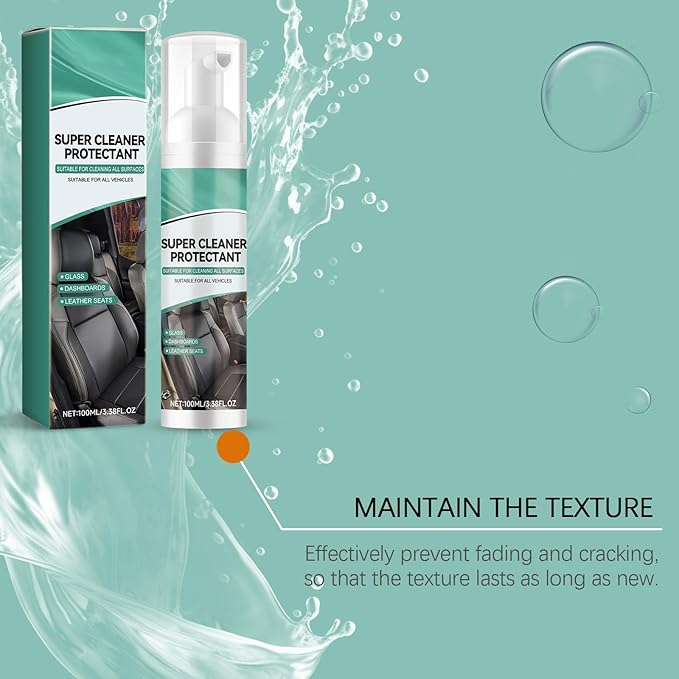 Multifunctional Cleaner For Car Interior Leather And Fabrics Removal Stain 100ml Foam Cleaner And Protectant