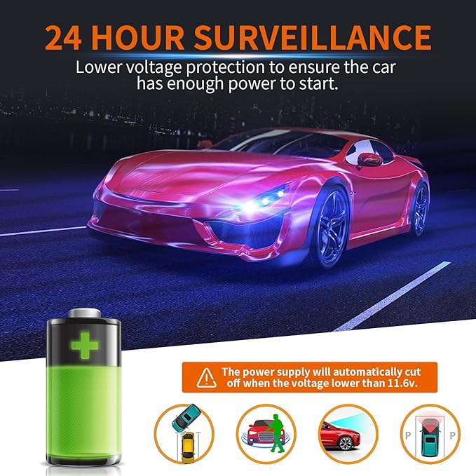 DUOYOUNG Dash Cam Hardwire Kit (12V-24V to 5V), USB C Hardwire Kit for Dash Camera with Acc Functionality, Add a Circuit Fuses, 24h Parking Monitor and Low Voltage Protection (11.5FT)