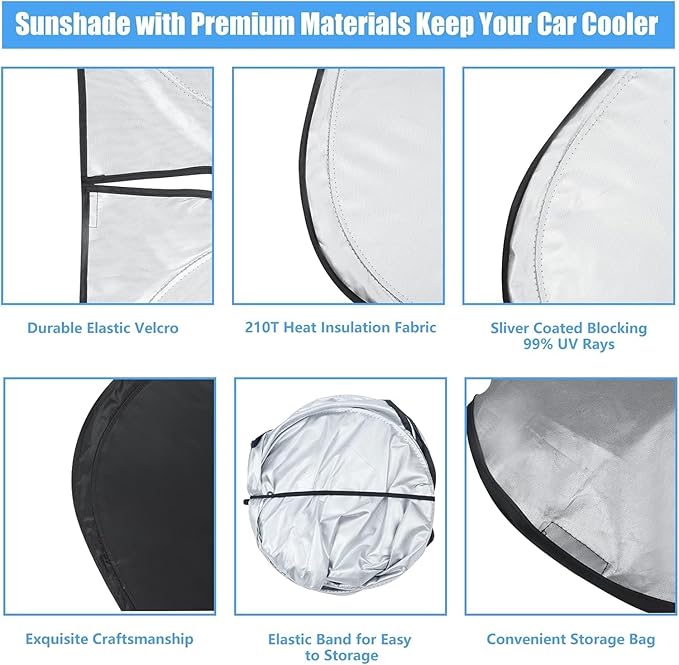 Windshield Sun Shade Window Sunshade Custom Fit Toyota Corolla Accessories 2026 2025 2024 2023 2022 2021 2020 (Not for Corolla Cross) Car Sun Visor UV Protector for Corolla Shield Cover Keep Cool