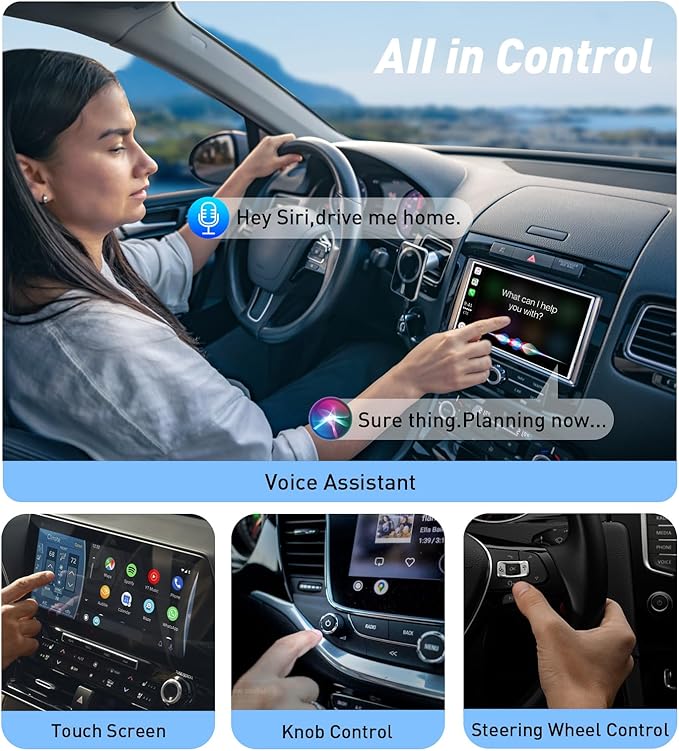 Wireless CarPlay Adapter for iPhone(2025 Upgraded),Mini Size & Plug - Play,Converts Wired to Wireless Apple CarPlay,No Delay Carplay Dongle for Apple iOS 10+/Android 11+ and Above