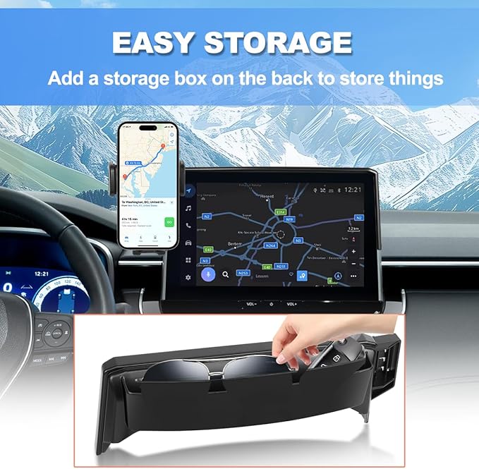 Car Phone Holder Fit for 2019-2025 Toyota Corolla / 2022-2025 Toyota Corolla Cross Accessories Phone Mount 8-inch Screen Fixed Clip, Cell Phone Automobile Cradles Hands-Free 360 Degree Rotation