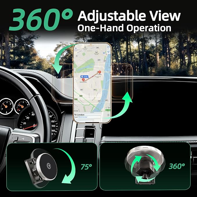 Wireless Car Charger for Chevy Suburban (2021-2023 2024, 10.2 Inch) / Tahoe/GMC Yukon/Yukon XL, iPhone Magnetic Car Mount, 15W Magsafe Phone Holder for Samsung & Google, 2022 Car Accessories