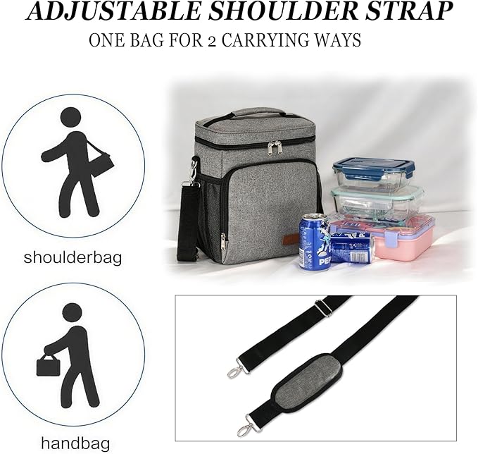 TuErcao Insulated Cooler Bag 6/24 Can Collapsible Leakproof Soft Sided Cooler for Car, Portable Foldable Small Ice Chest for Beach Camping Picnic Travel, 5/15qt Lunch Box for Men Work