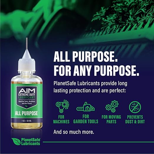 PlanetSafe Lubricants Hedge Trimmer Oil for Blades - 1 oz + 4 oz - Spray & Cleaner for Tools - Lubricating Oil for Mini Chainsaw - Resin Solvent for Hedge Trimmer - Made in The USA!