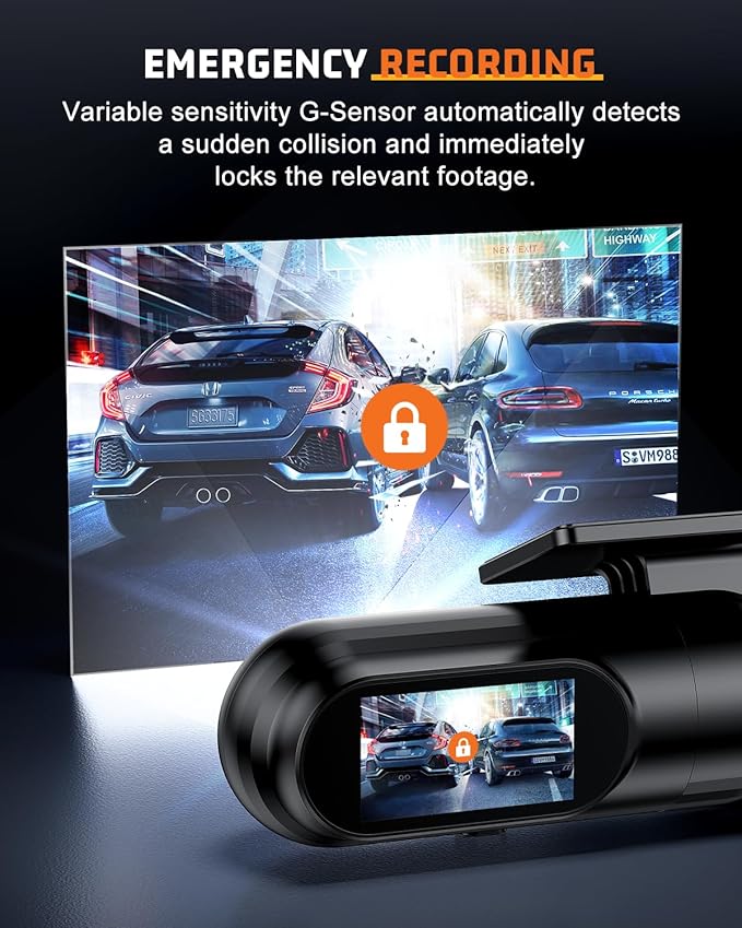 PENEMAY Dash Cam 2K Car Camera, Mini WiFi Dashcam with 32GB SD Card Dash Cam Front, Enhanced Night Vision Dashcams for Car, App Controlled Dash Camera with 24H Parking Mode, G-Sensor, Loop Recording
