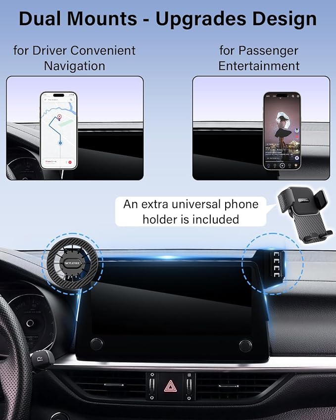 Magnetic Phone Mount for Toyota Grand Highlander/Grand Highlander Hybrid 2024-2026 Accessories 12.3-inch Screen Fixed Clip, Automobile Cradles Magnets Cell Phone Holder Compatible with MagSafe