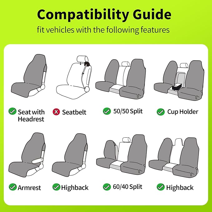 Leader Accessories Black Waterproof Sweat Towel Seat Cover Universal Non-Slip for Car Truck SUV Seat for Dog & Kid Workout Outdoor OR Sport Activities