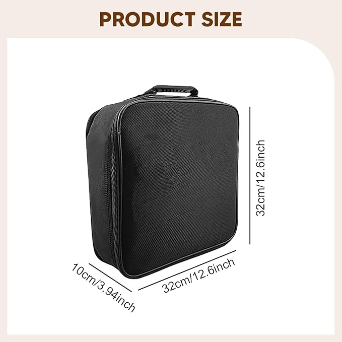 EV Charging Cable Storage Bag Electric Vehicle Charging Cable Organizer Portable Carrying Case for Adapters Multipurpose, Square
