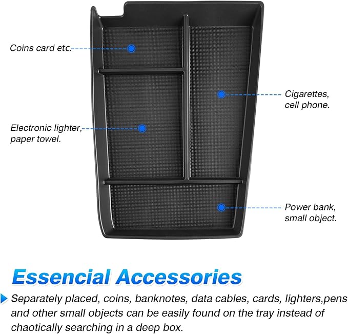 Autorder Center Console Bottom Organizer for 2023 2024 2025 2026 Toyota bZ4X/ Subaru Solterra Accessories Lower Center Console Storage Tray