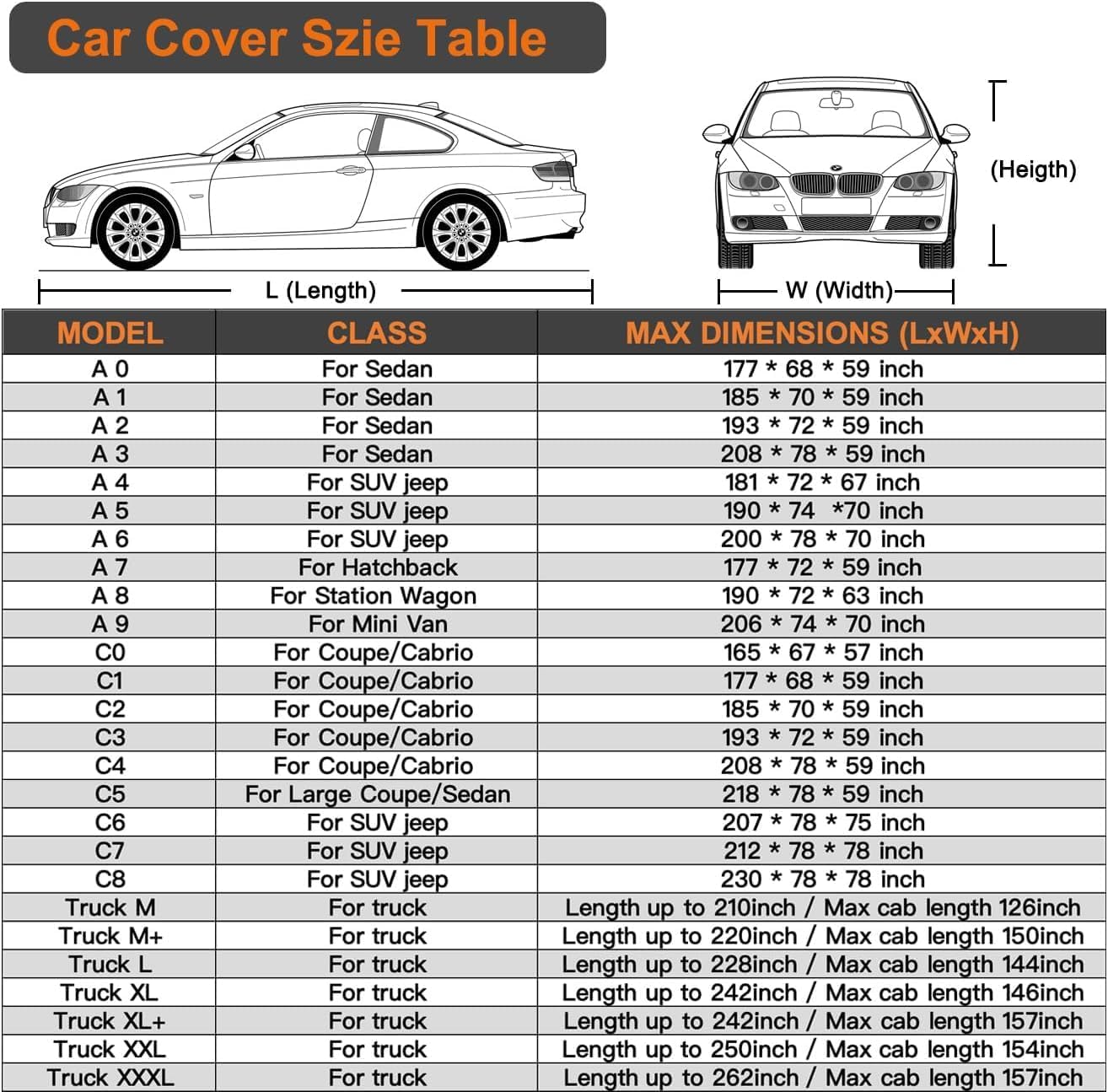 Kayme 7 Layers Truck Cover Waterproof All Weather, Heavy Duty Outdoor Pickup Cover Sun Uv Rain Protection, Universal Fit (Length Up to 240 inch) XL+.Black