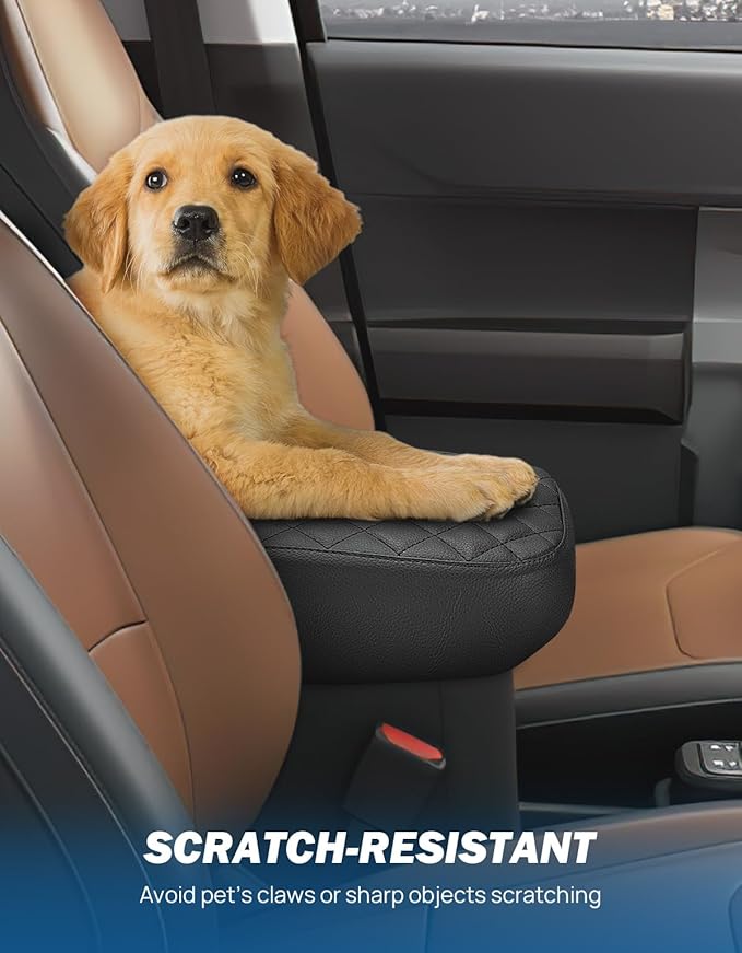 JOYTUTUS Center Console Cover Compatible with Ford Maverick 2022-2025 2026 Leather Armrest Cover Center Console Cushion Ford Maverick Accessories