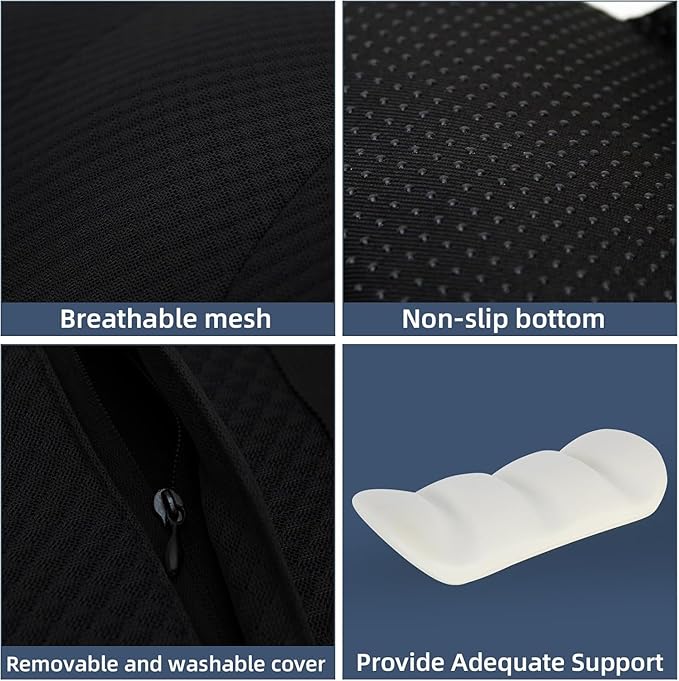 1 Piece Automotive Seat Lumbar Support Pillow for Chevrolet Equinox 2010-2017, Driving Lower Back Cushion Ergonomic Orthopedic Posture Rest
