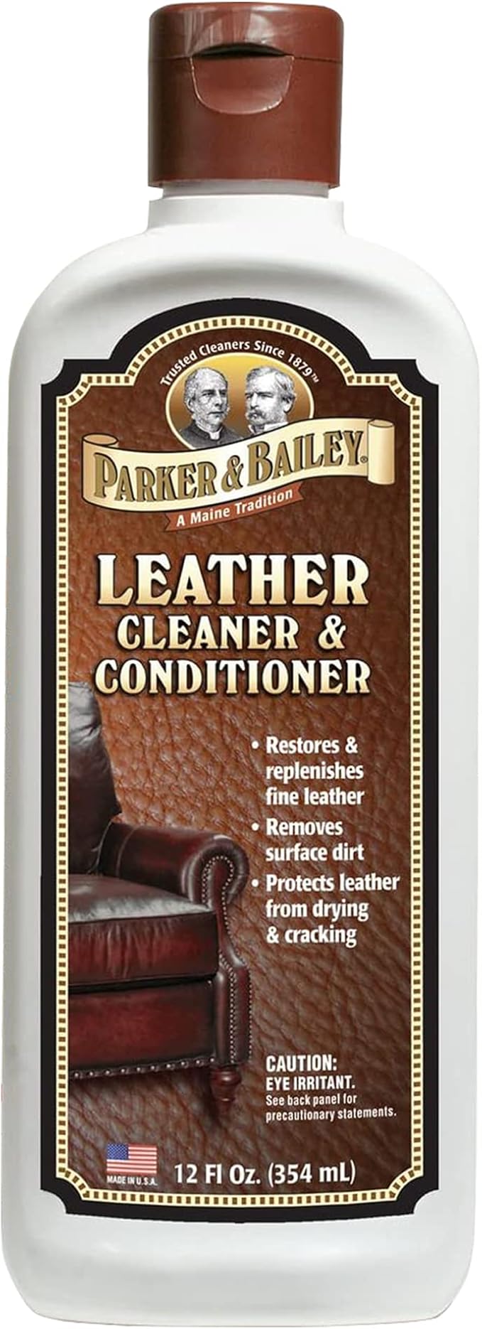 Parker & Bailey Leather Cleaner & Conditioner – Restores & Conditions, Cleaner For Upholstery or Car Interior, Car Seat Cleaner, Faux, Furniture, Handbags, Shoes & More 12oz