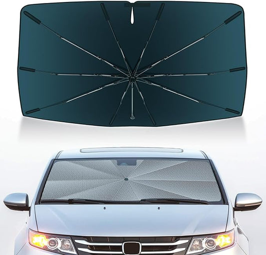 Autorder Windshield Sun Shade Umbrella for 2011-2017 Honda Odyssey Accessories,Upgraded Ice Crystal Material,Easy Setup Umbrella Sunshade for Car Windshield,100% Sun Blocking