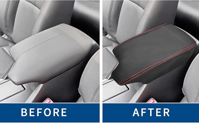 Compatible with Center Console Armrest Cover for Honda Accord 2013 2014 2015 2016 2017 Leather Arm Rest Storage Box Lids Cushion Protector Pad