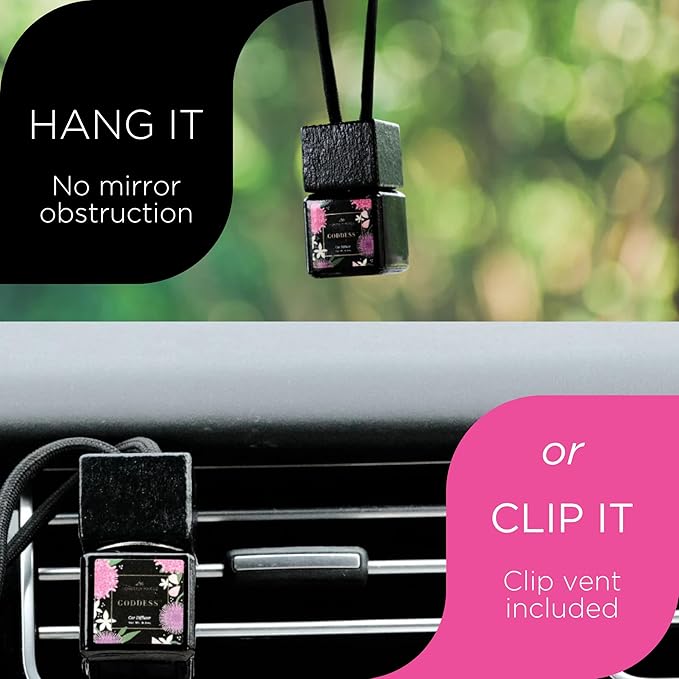 Honestly Margo Goddess Car Diffuser Air Freshener (0.34 Fl Oz, Pack of 1) – Stylish Scent Diffuser with Perfume – Must-Have Essentials for Women, Car Fresheners Long Lasting for a Fresh Drive