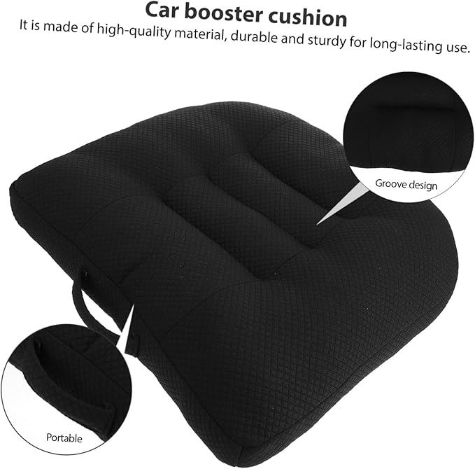 Unomor Car Seat Cushion Lumbar Support Pad for Driving Breathable Heightening Seat Pillow for Short Drivers