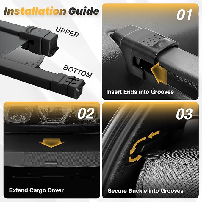 Trunk Cargo Cover for Honda CRV 2026-2023, Anti - Peeping Retractable Security Shade for Privacy, Carbon Fiber Texture, CRV Accessories
