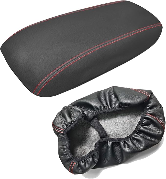 Compatible with Center Console Armrest Cover for Honda HR-V 2023 2024 2025 Leather Arm Rest Storage Box Lids Cushion Protector Pad