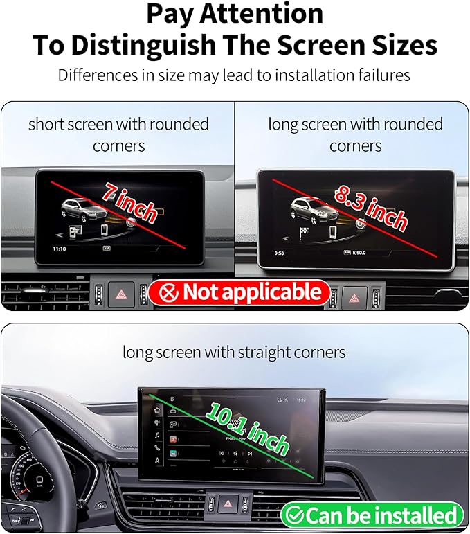 Car Phone Holder for Audi A4&S4&A5&S5&RS5 2020-2025 Accessories / Q5 2021-2025 Accessories 10.1-inch Screen Fixed Clip, Phone Mount Compatible with MagSafe, Cell Phone Holder