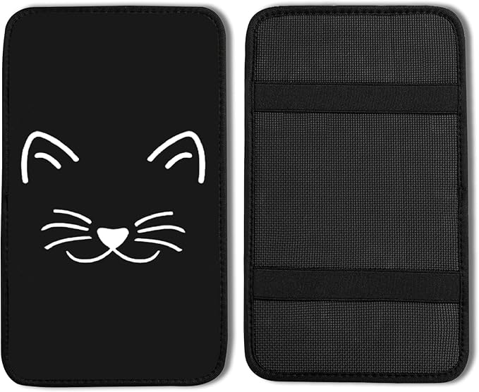 Cat Vehicle Center Console Armrest Cover Pad,Cat Car Accessories Soft Middle Console Cushion Pad,Auto Arm Rest Mat Decor Cats Gifts for Women Men Dad for Most Vehicle SUV Truck