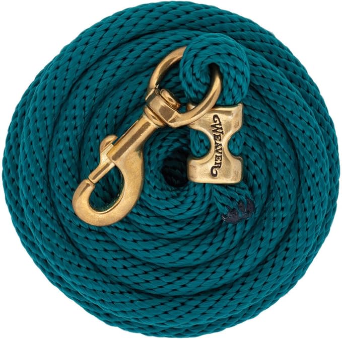 Weaver Equine Performance Lead Rope, Long Horse Lead Rope with Quick Halter Attachment, Soft Comfort Grip, Barn Horse Tack for Daily Use & Showing