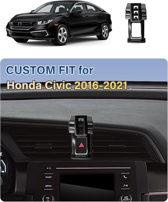SKYLOTEC Car Phone Mount for Honda Civic 2016 2017 2018 2019 2020 2021 Accessories Automobile Cradles Magnetic Phone Holder Compatible with MagSafe, Strong Magnets Cell Phone Base