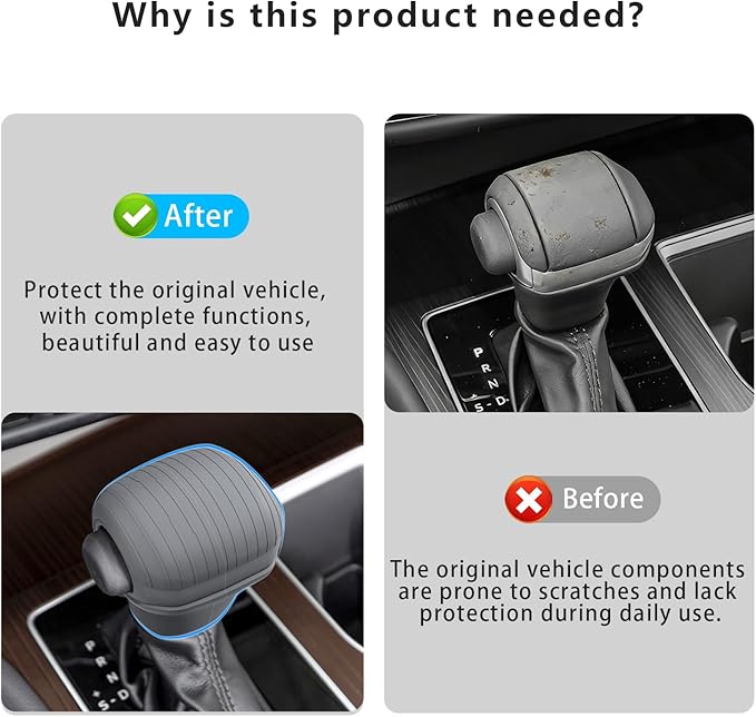 Gear Shift Knob Cover for Toyota Sienna 2021-2026 Silicone Center Console Gear Shift Head Protection Compatible with LE/XLE/XSE/Woodland Edition/Limited/Platinum(Gray)