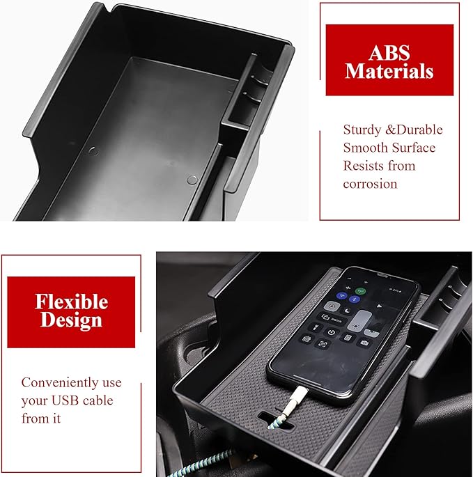TTCR-II for Chevy Malibu Console Organizer Tray 2016-2025, Center Console Organizer for Chevy Malibu 2016 2017 2018 2019 2020 2021 2022 2023 2024 2025