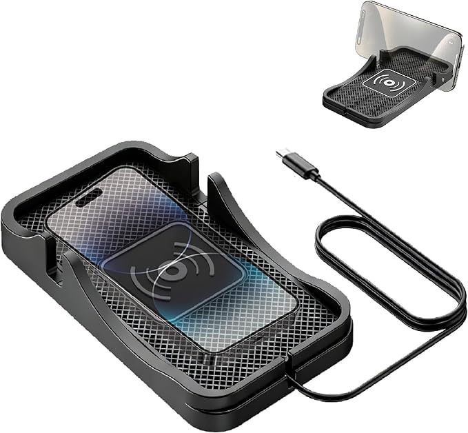 Non Slip Wireless Charger Mat for Mazda CX-5 2013-2025, Type-C/USB Car Wireless Charger Non-Slip Phone Charging Wireless Car Charger,B-typec