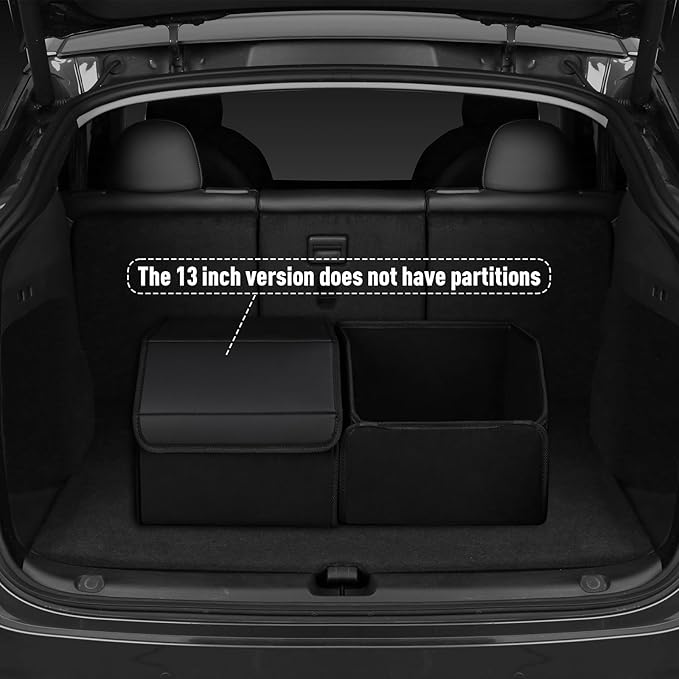 car organizers and storage for SUV,trunk organizer for sedan, leather foldable sleek box with lid,collapsible cargo bins, tool accessories containers,Collapsible Suede velvet (13 inch Covered)