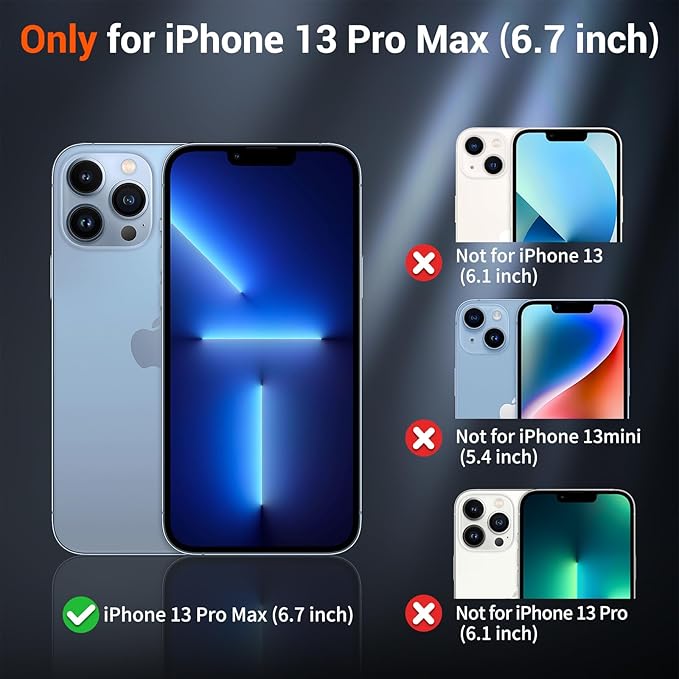 SUPFINE Magnetic for iPhone 13 Pro Max Case (Compatible with MagSafe) (Military Grade Drop Protection) Slim Translucent Matte Shockproof with Anti-Fingerprint Phone Case,Deep Blue