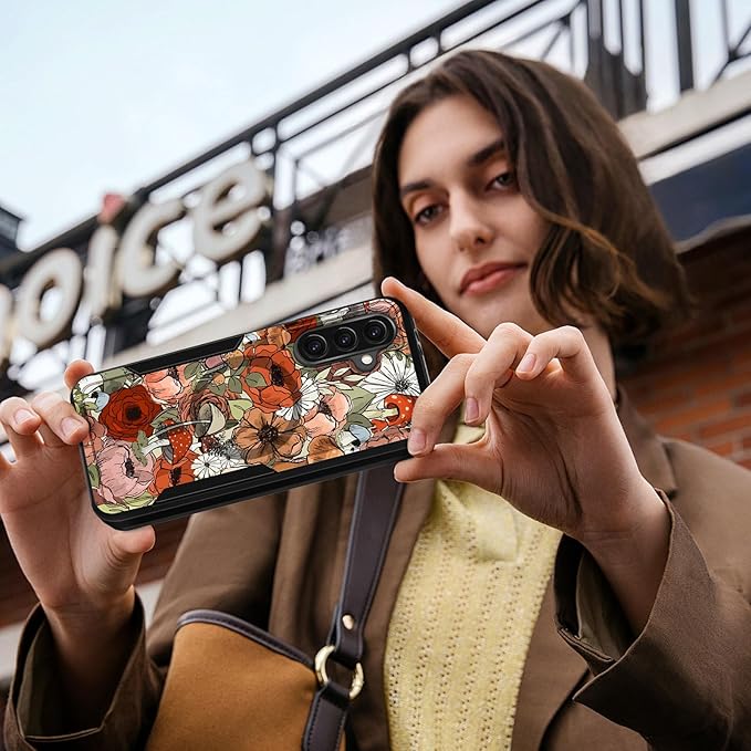 for Samsung Galaxy A36 5G Phone Case - Compatible with MagSafe Women Girls Cute Magnetic Protective Cover Girly Mushroom Flower Heavy Duty Shockproof Design for Samsung A36 5G Cases 6.7"