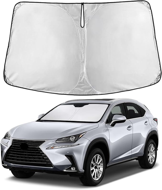 EcoNour Windshield Sunshade Compatible for Lexus NX 2015-2019 2020 2021, Sun Visor for Front Windshield & Window Sun Shade Cover, UV Heat Blocker & Protector, Car Accessories