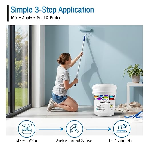 Rain Guard Water Sealers SP-9005 Paint Sealer 5 Gallon - Clear Semi-Satin Finish - Water Repellent Protection for All Painted Surfaces - Water-Based Silane/Siloxane Acrylic
