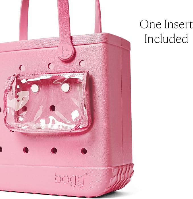 BOGG BAG Medium Tote – 15” x 12.5” x 5” – Durable, Washable, Tip-proof – Beach, Pool, Boat, Work, Sports (Blowing Pink Bubbles)